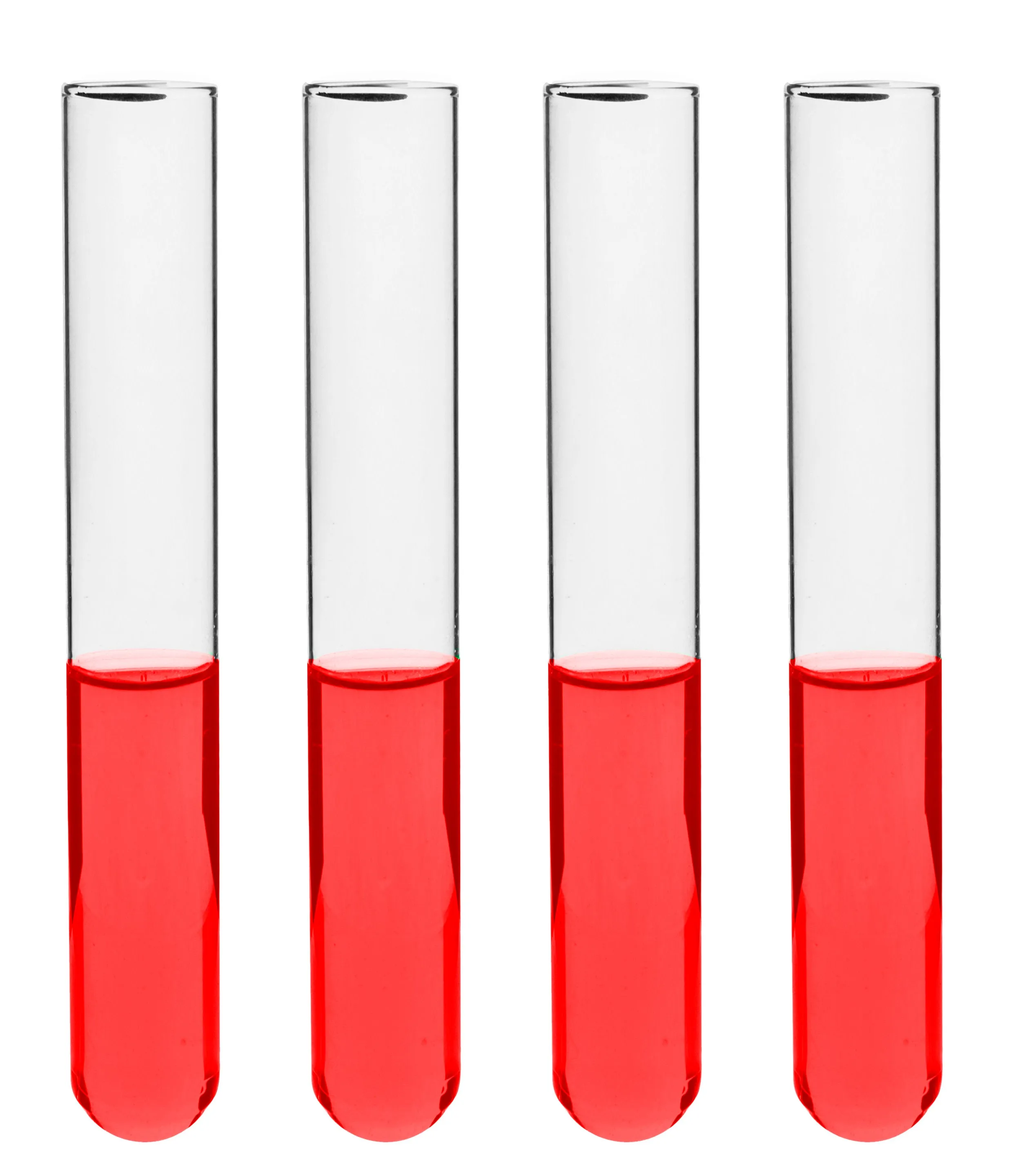 48PK Test Tubes, 20mL, 16x150mm - Rimless - Light Wall, 1.2mm Thick - Borosilicate 3.3 Glass