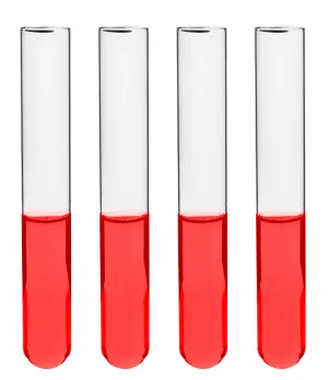 48PK Test Tubes, 20mL, 16x150mm - Rimless - Light Wall, 1.2mm Thick - Borosilicate 3.3 Glass