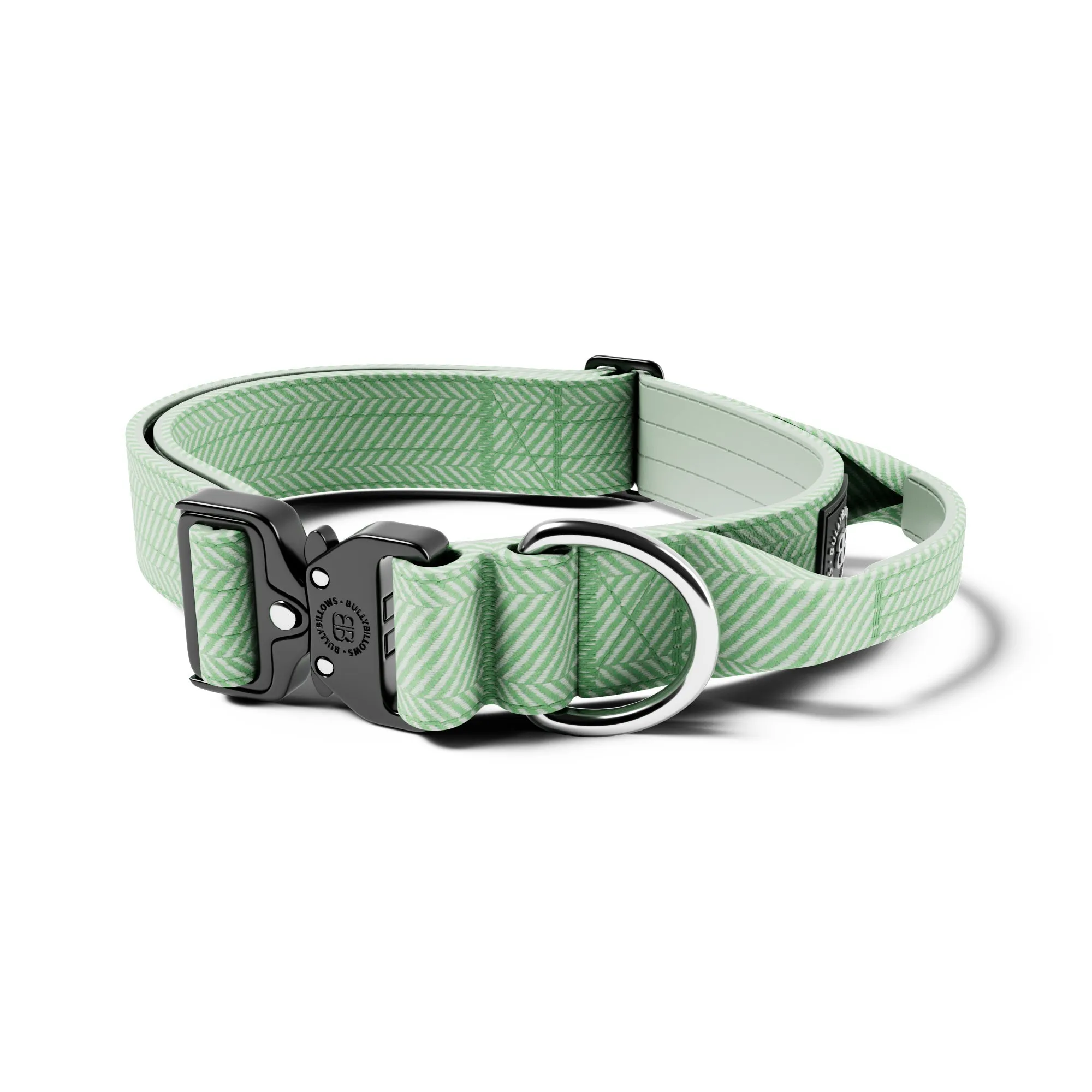 4cm Herringbone Combat® Collar | Handle & Rated Clip - Mint Green