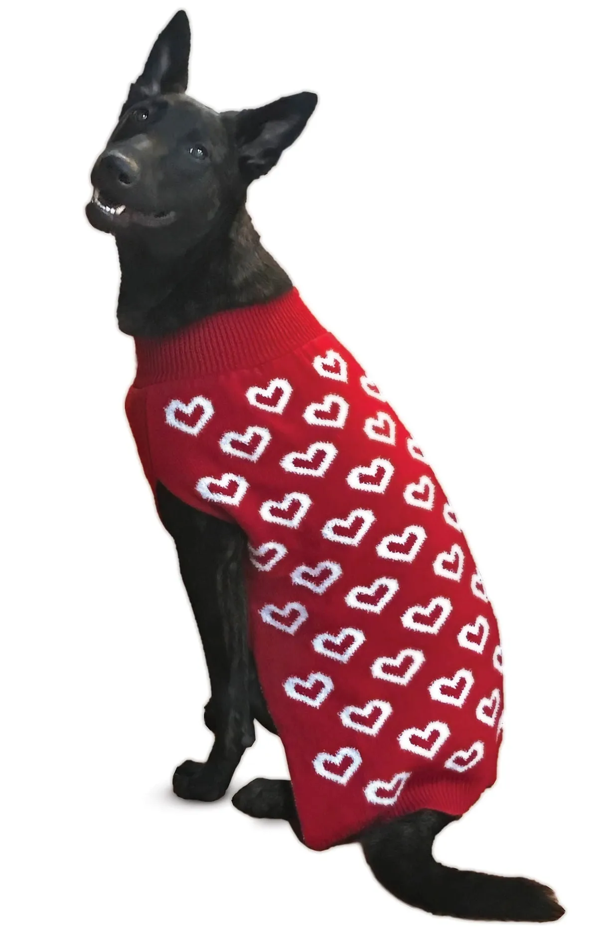 All Over Hearts Dog Sweater