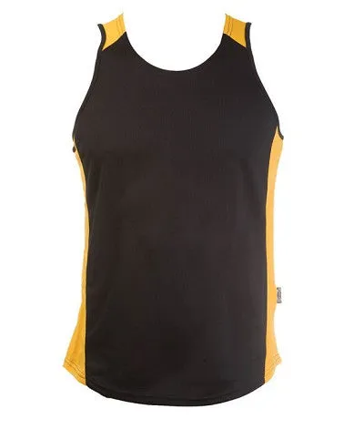 Aus Spirit Olympikool Mens Singlets 1st ( 10 Colour ) (120)