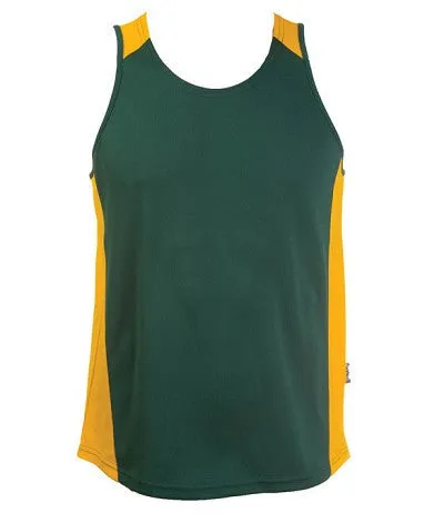 Aus Spirit Olympikool Mens Singlets 1st ( 10 Colour ) (120)