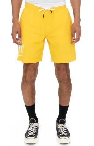 Authentic Pop Emay Shorts - Dark Yellow/White