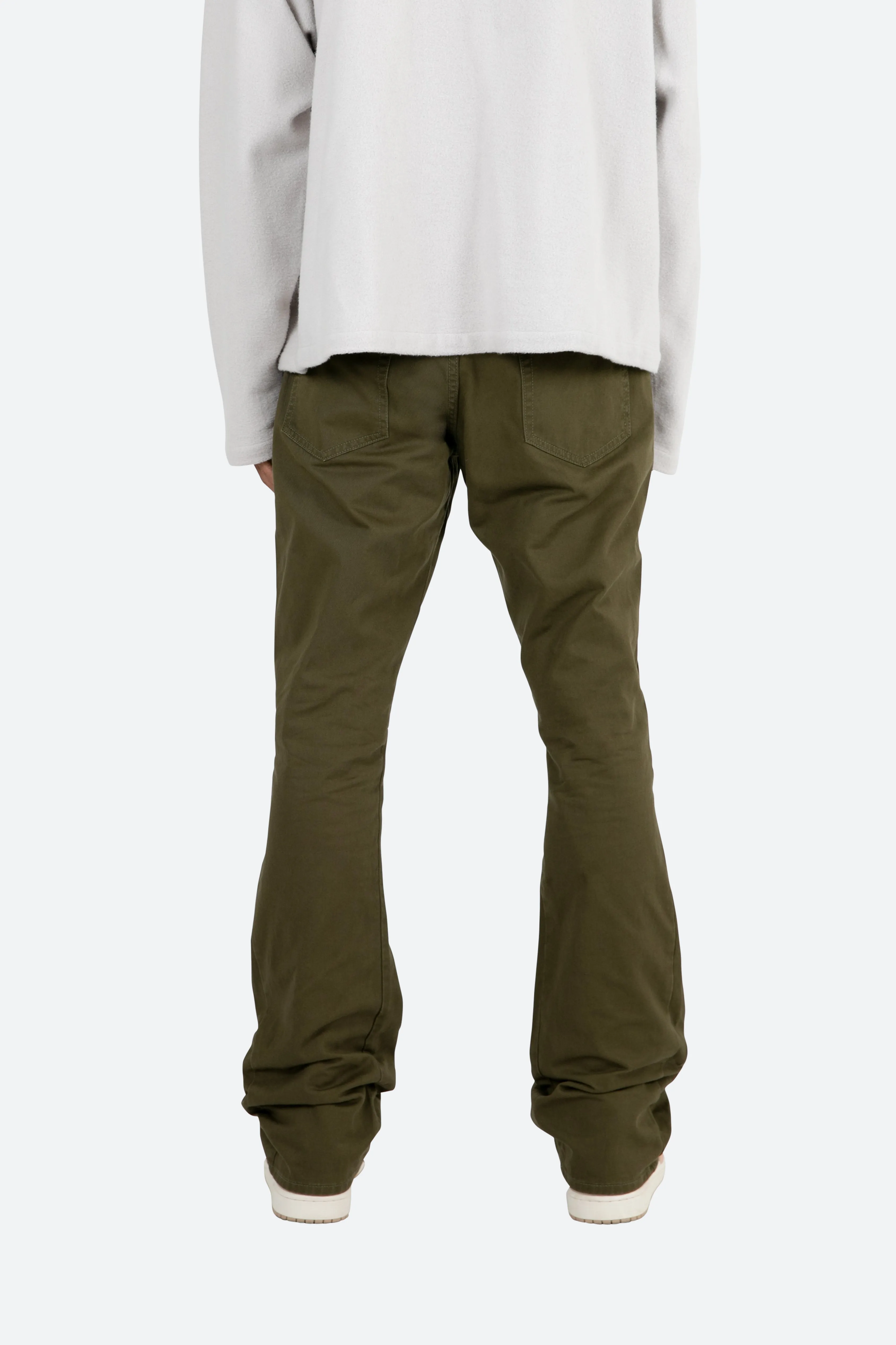 B472 Twill Flare Pants - Olive