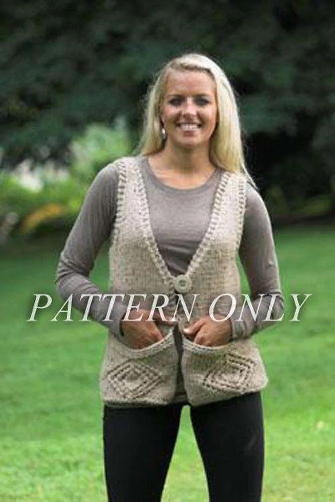 Baby Alpaca Grande Tweed Woman's Vest with Pockets *Pattern*