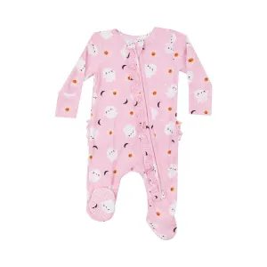 Baby Footie | 2 Way Zipper: Spooky Ghost- Pink | Angel Dear