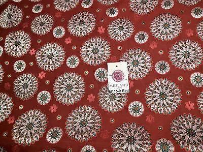 Burnout Satin Chiffon Mandalas Printed Dress Fabric 58" M115 Mtex