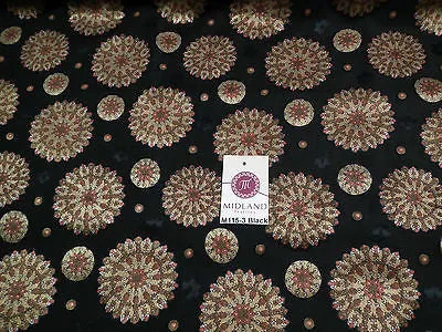 Burnout Satin Chiffon Mandalas Printed Dress Fabric 58" M115 Mtex