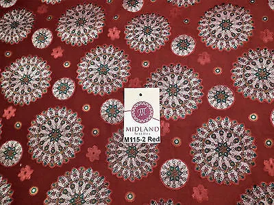 Burnout Satin Chiffon Mandalas Printed Dress Fabric 58" M115 Mtex