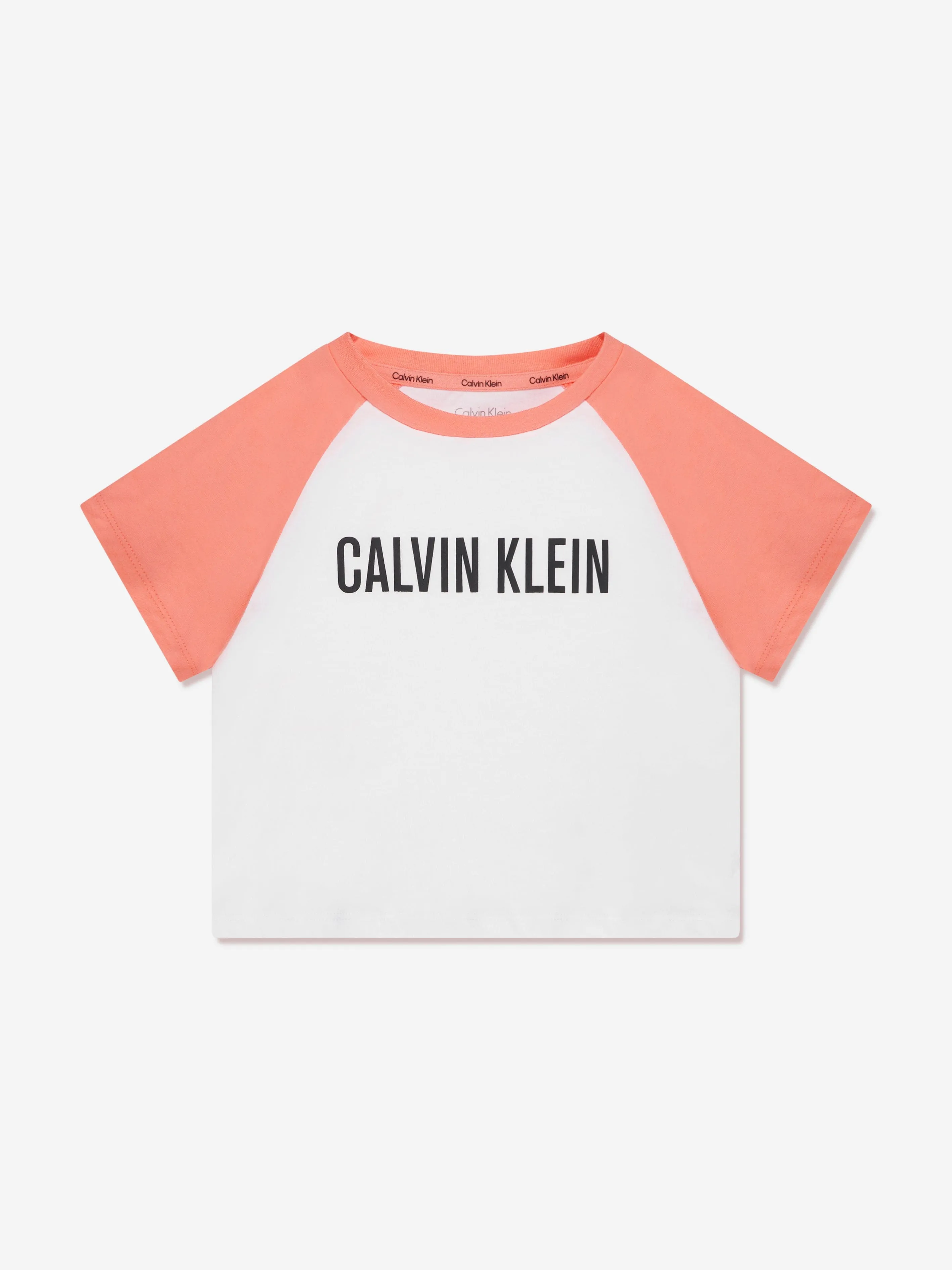 Calvin Klein Girls Short Pyjamas Set in Peach