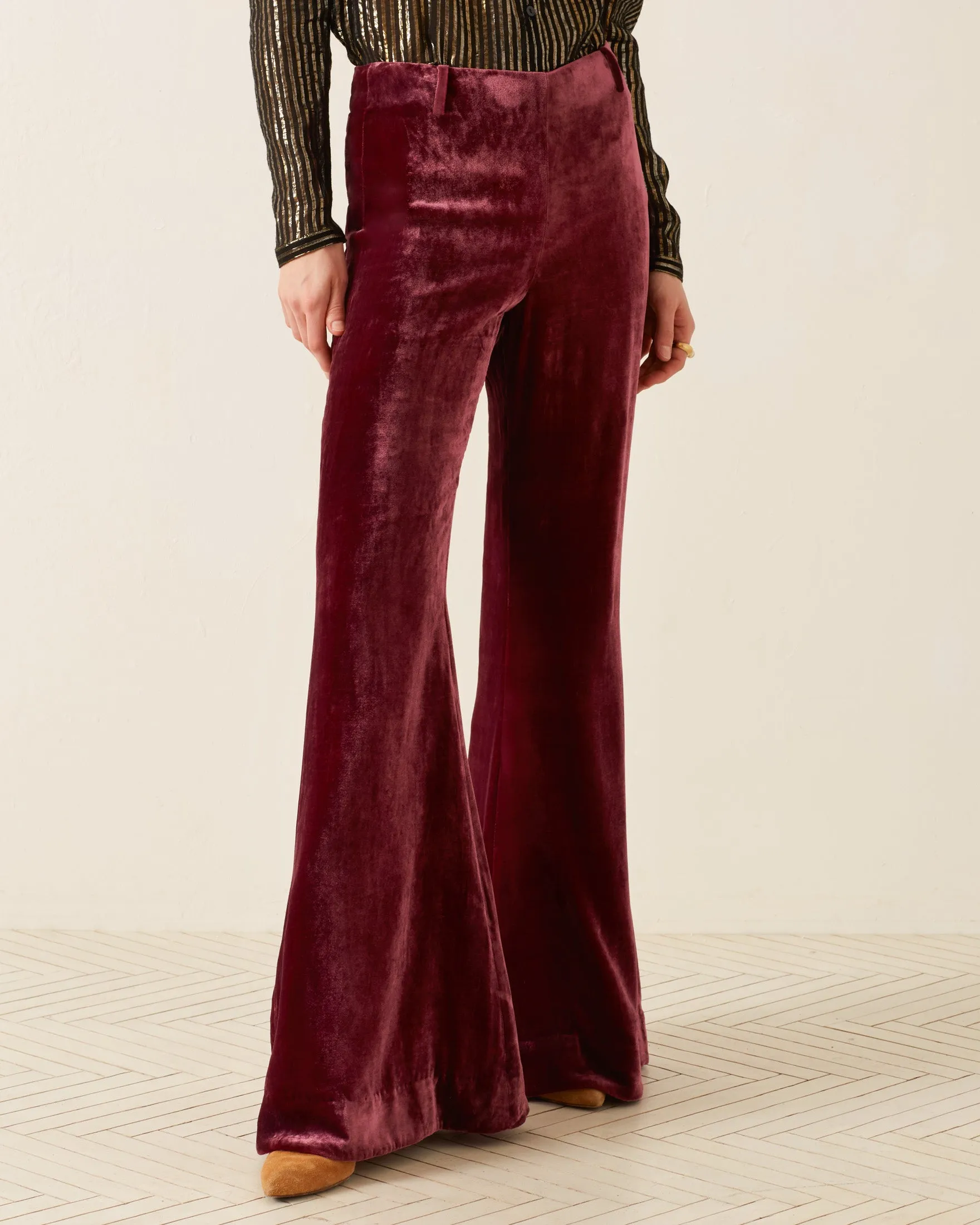 Charlie Plum Velvet Pant