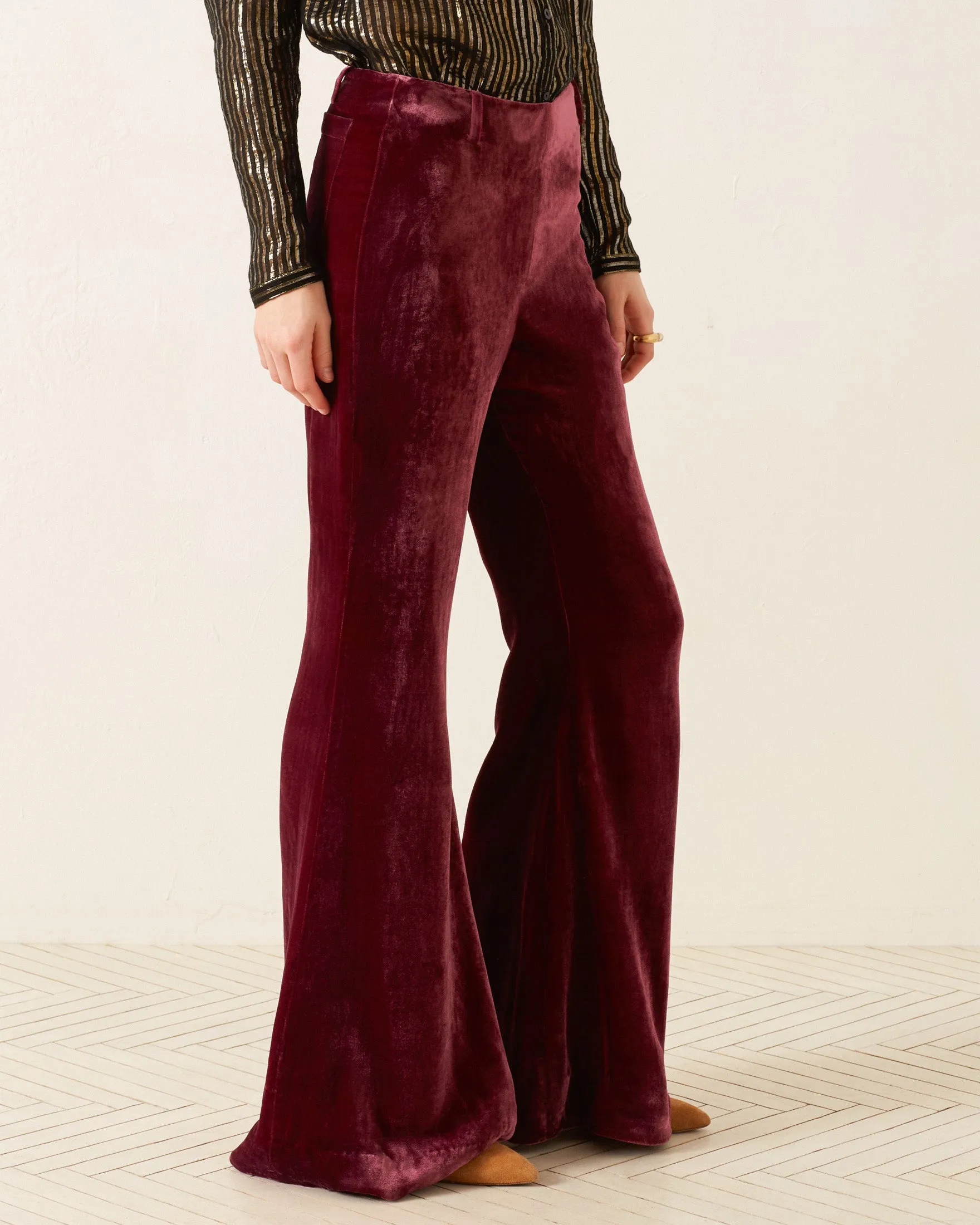 Charlie Plum Velvet Pant