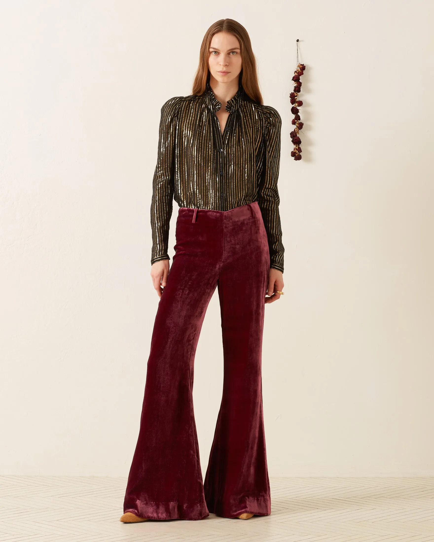 Charlie Plum Velvet Pant