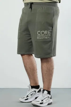 Core Olive Shorts (Plus Size) - P22 - MSH024P