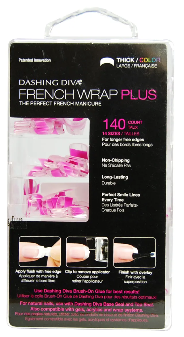 Dashing Diva French Wrap Plus - Double Wide - Black - 140ct