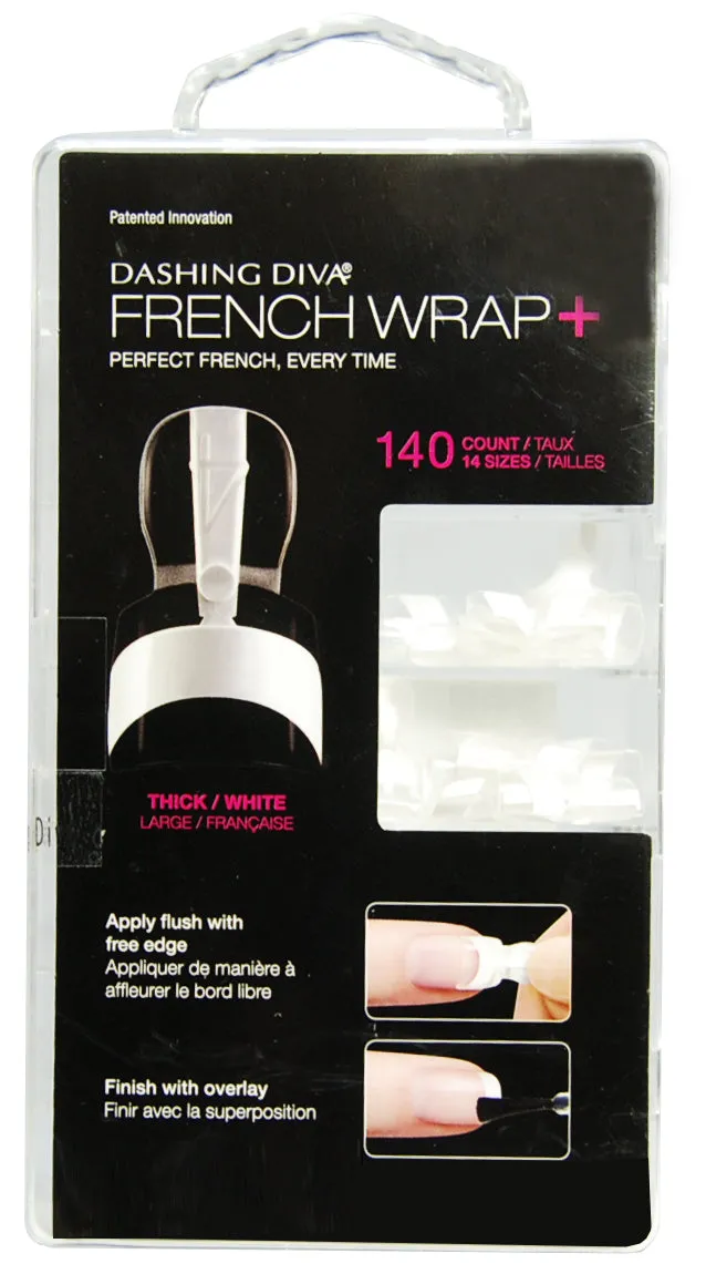 Dashing Diva French Wrap Plus - Double Wide - Black - 140ct