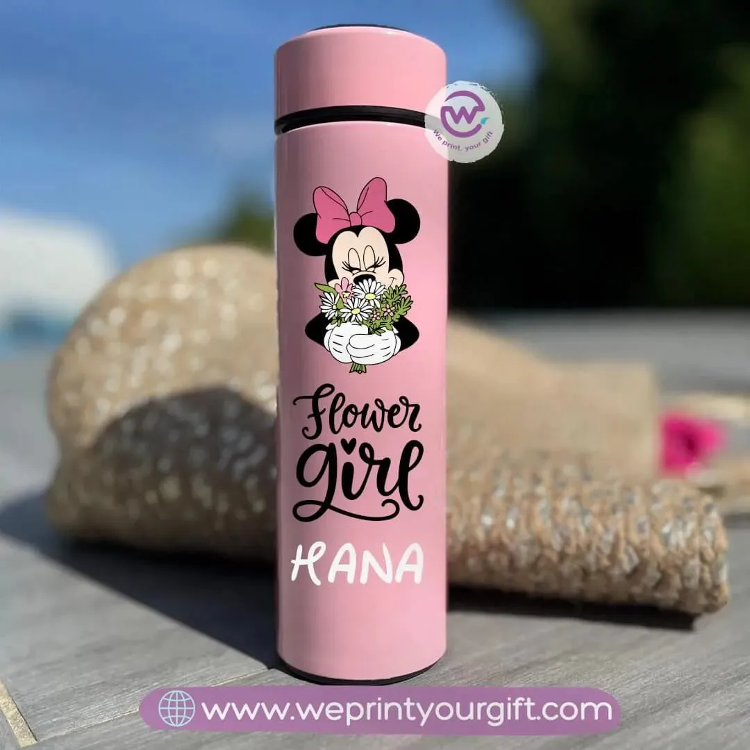 Digital Thermal Thermos-pink-Minnie mouse