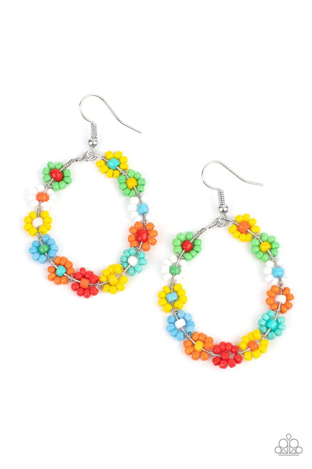 Festively Flower Child - Multi Earrings - Paparazzi Accessories