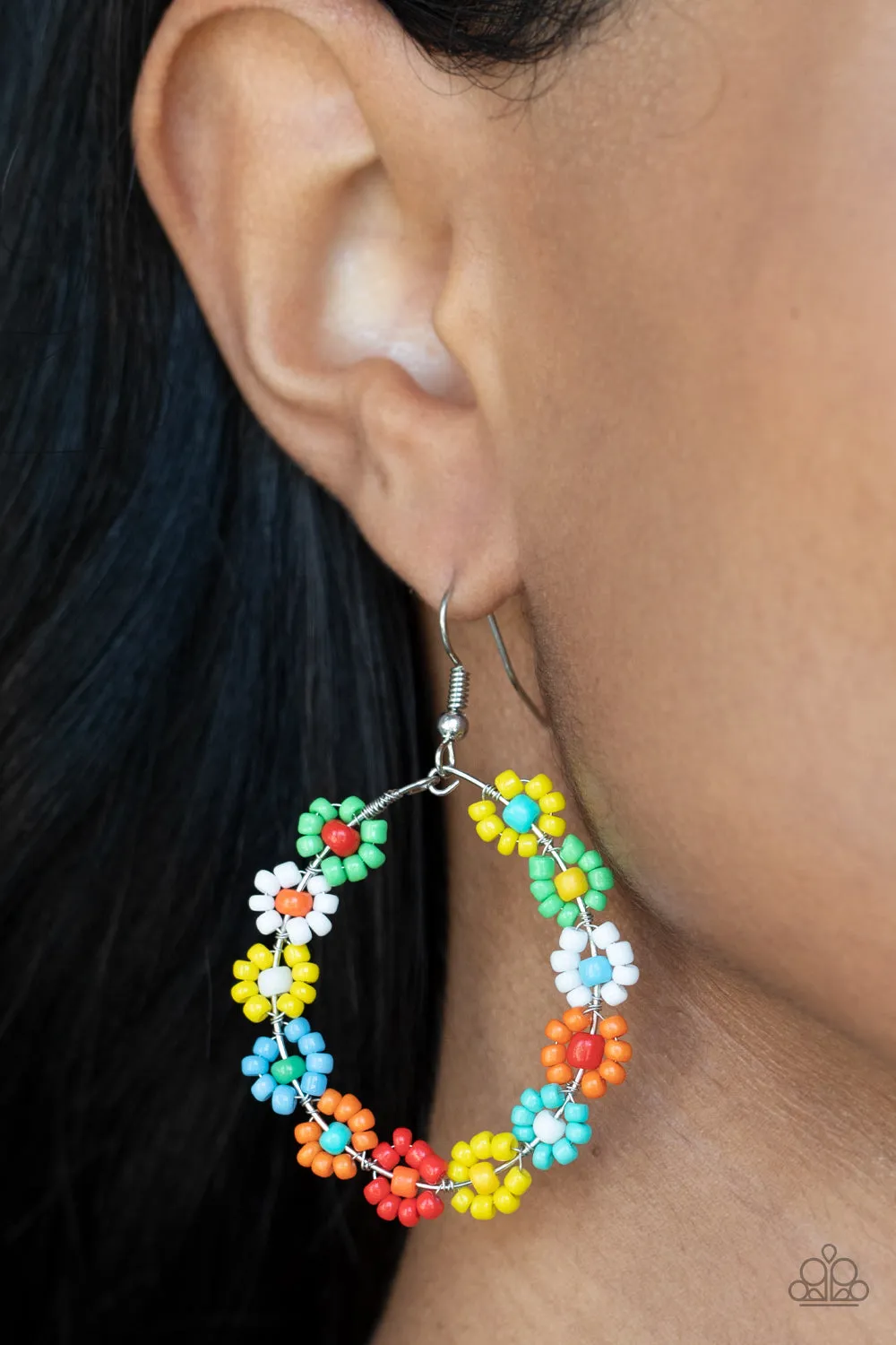 Festively Flower Child - Multi Earrings - Paparazzi Accessories