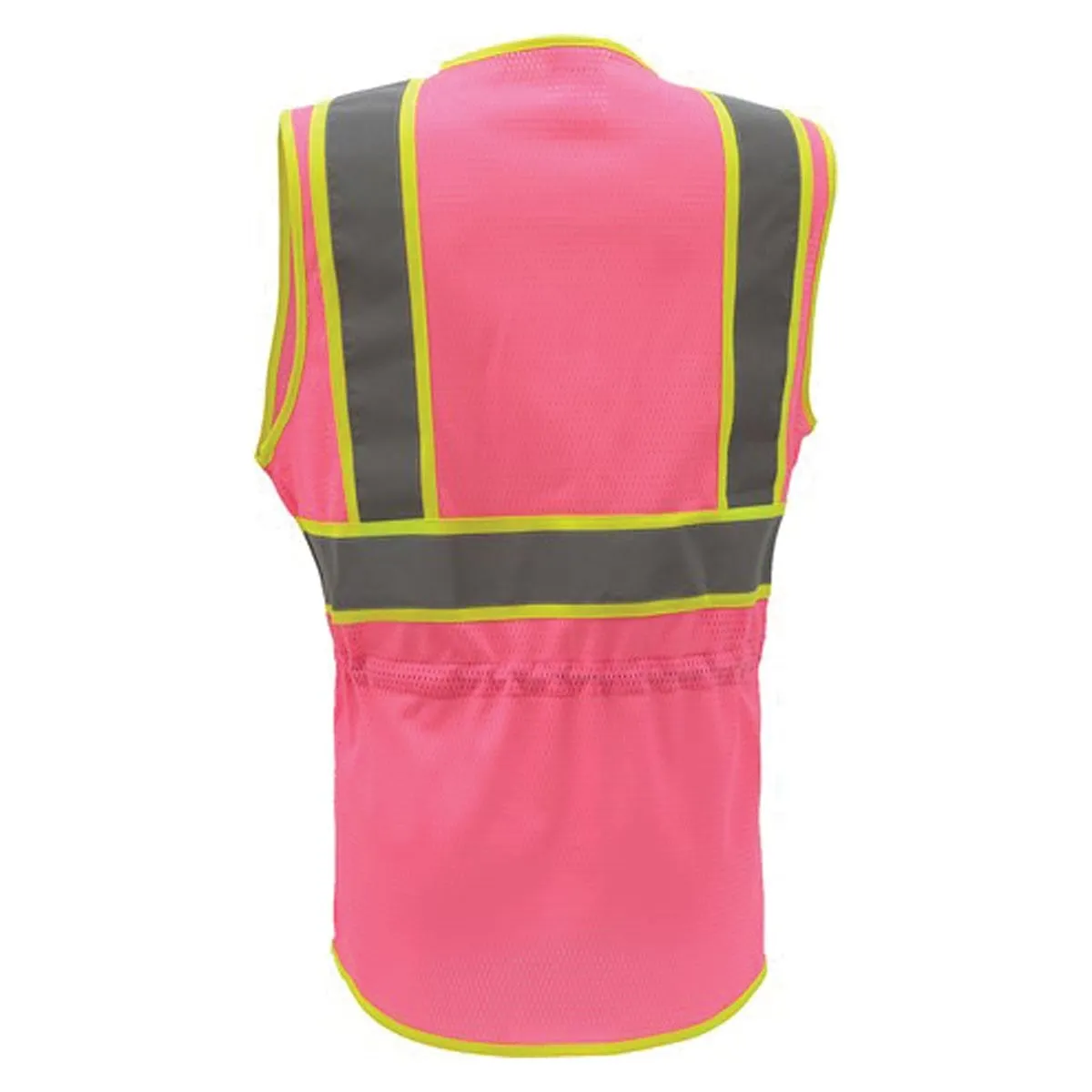 GSS Safety Women's Non-ANSI Two-Tone Zip Enhanced Visibility Vest w/Lime Contrasting