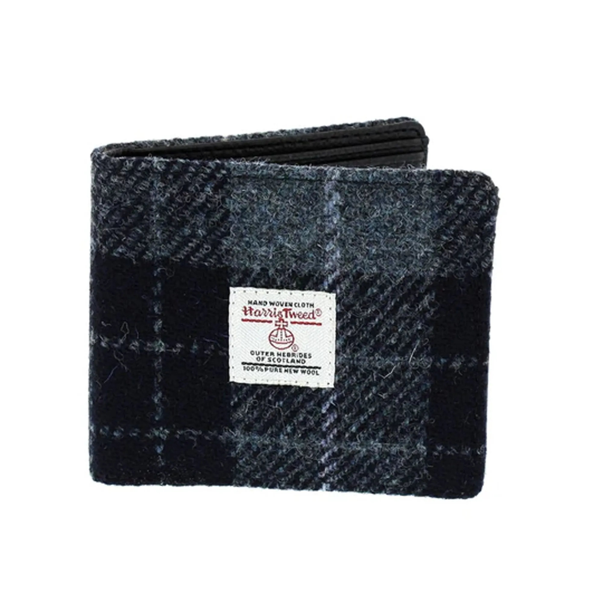 Harris Tweed Gents Wallet - Mull Grey/Black Tartan