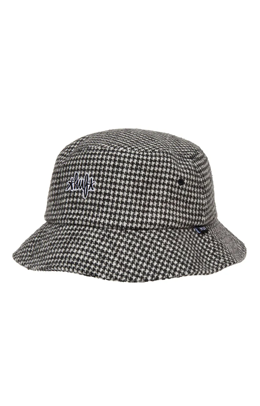 HUF Women's Houndstooth Tweed Bucket Hat - Black