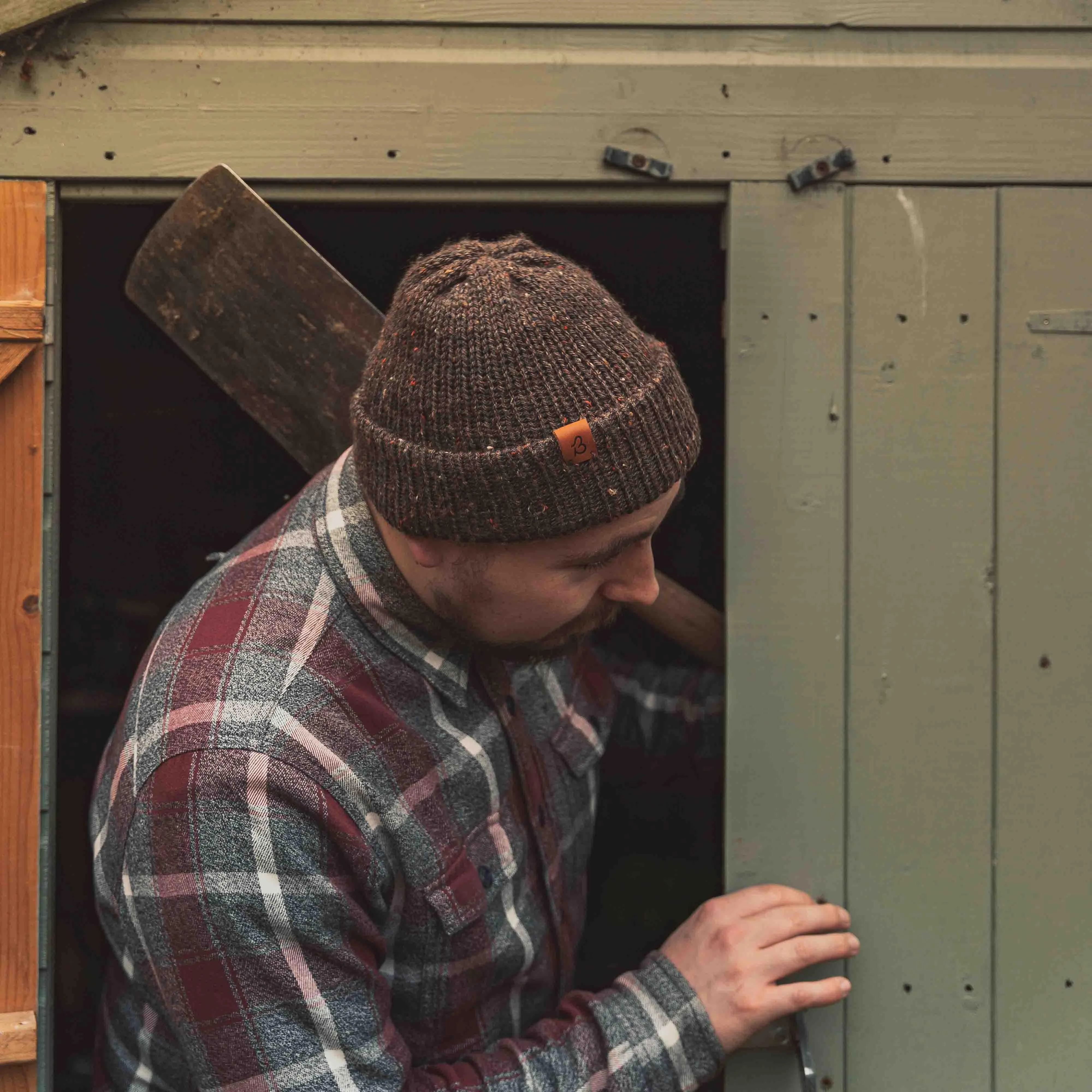 Limited Edition Chestnut Tweed Wooly Beanie Hat