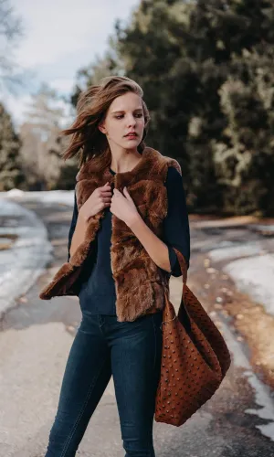 Love Token Sloan Genuine Fur Vest