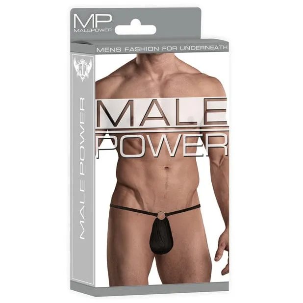 Male Power - G String with Front Ring Underwear O/S (Black)