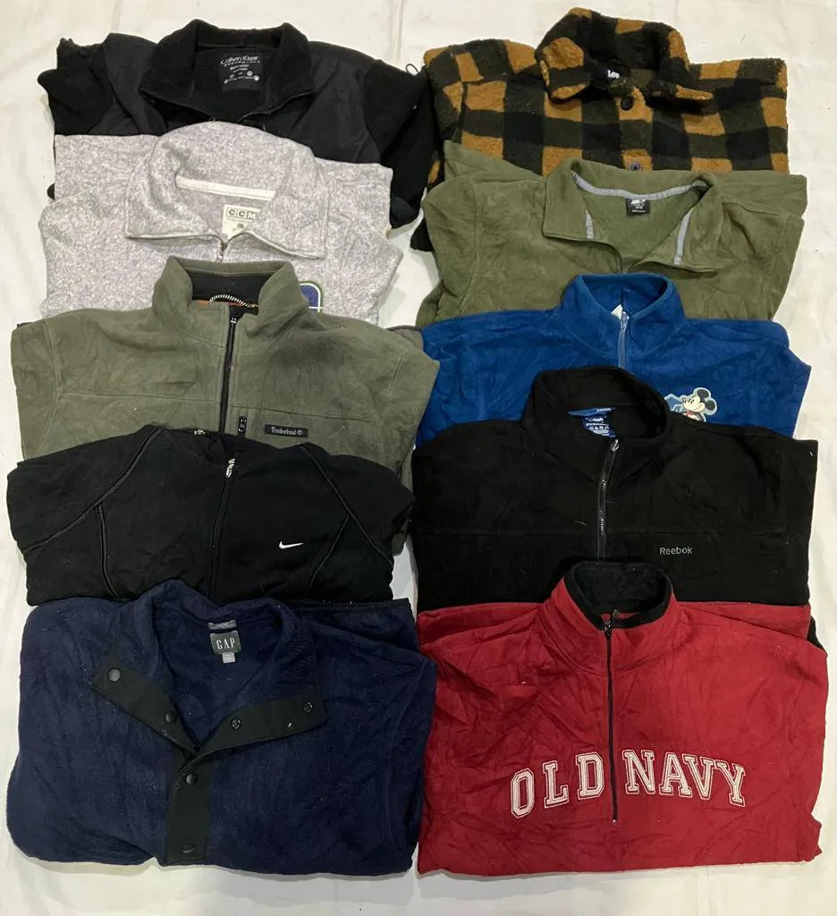 Old Navy, Lee, Levi's, Starter, Dickies, Disney, Reebok, CK, Nike, NHL, Under Armour, Fila, Gap, and Timberland Fleece - 24 Pieces