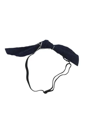 Pointy Bow Wrap - Blue Denim