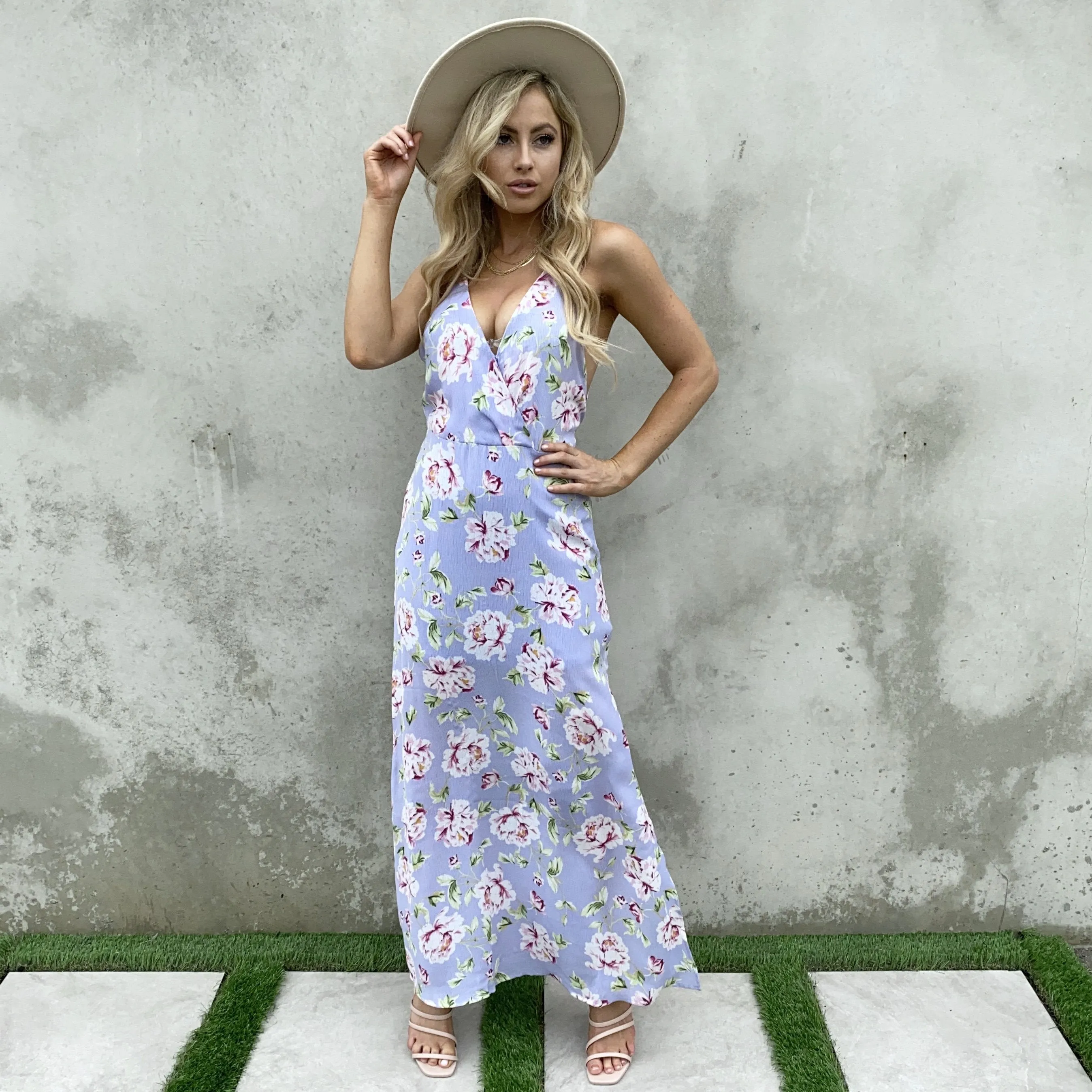 Pretty in Lilac Floral Maxi Dress