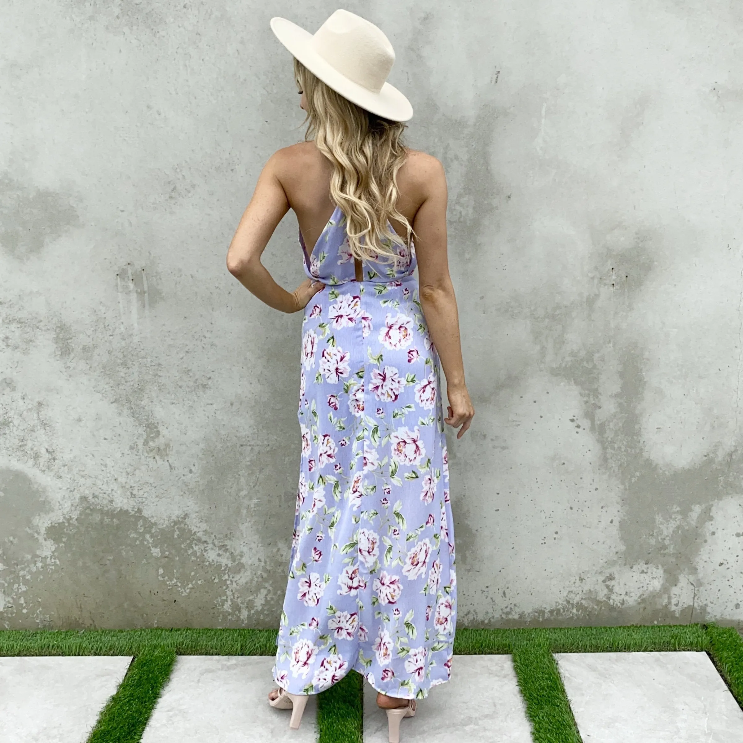 Pretty in Lilac Floral Maxi Dress