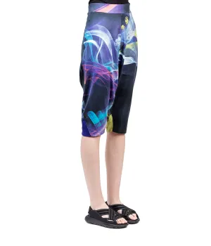 Printed Dropped Crotch Shorts