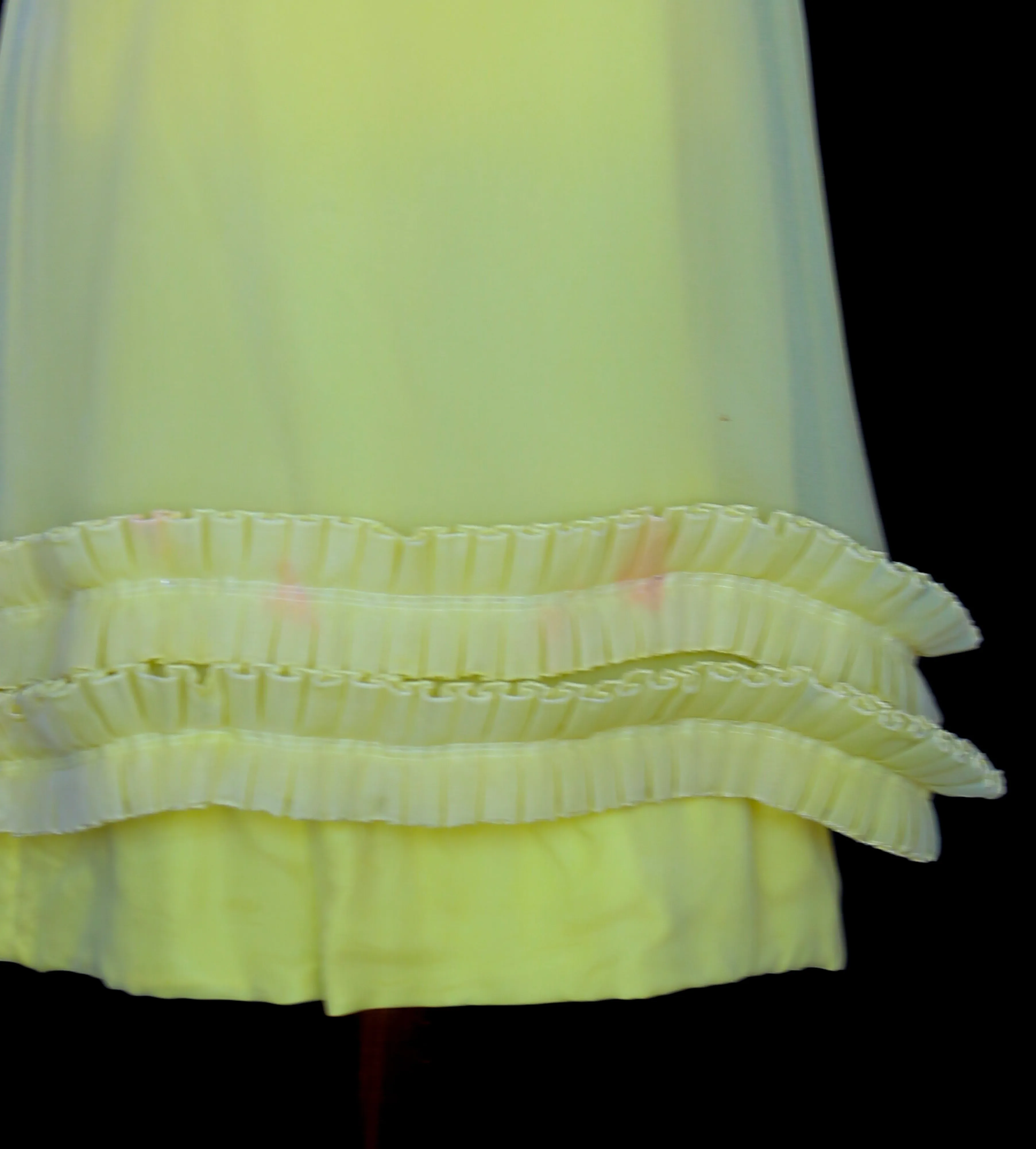 RESERVED - Vintage 1960s Yellow Chiffon Cocktail Dress (As Is)