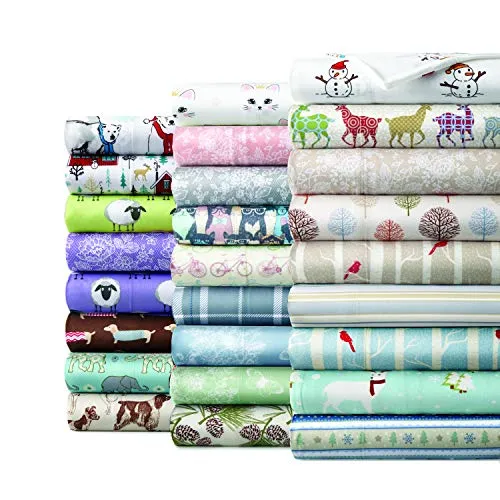 Shavel Home Products Micro Flannel Printed Sheet Set, Polar Bears