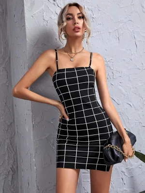 So Fab Sleeveless Plaid Mini Dress