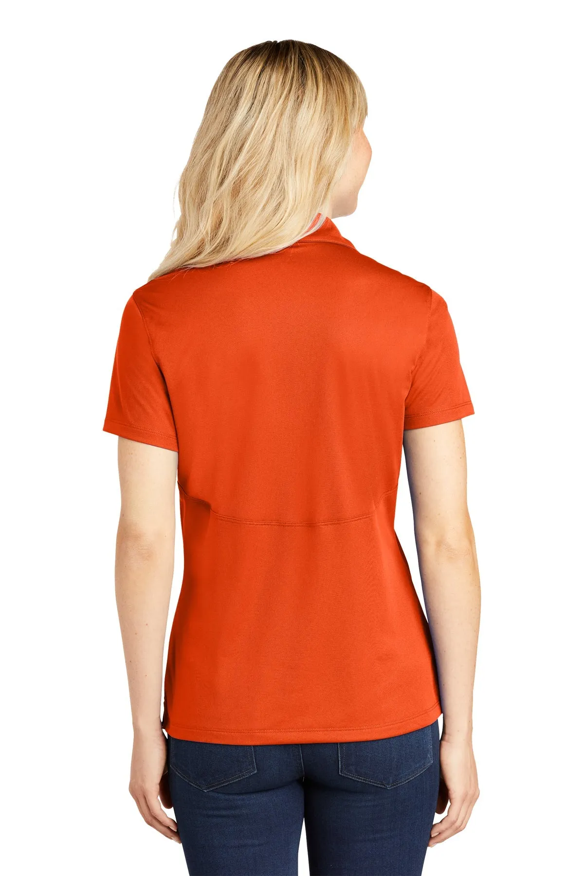 Sport-Tek Ladies Micropique Branded Sport-Wick Polos, Deep Orange