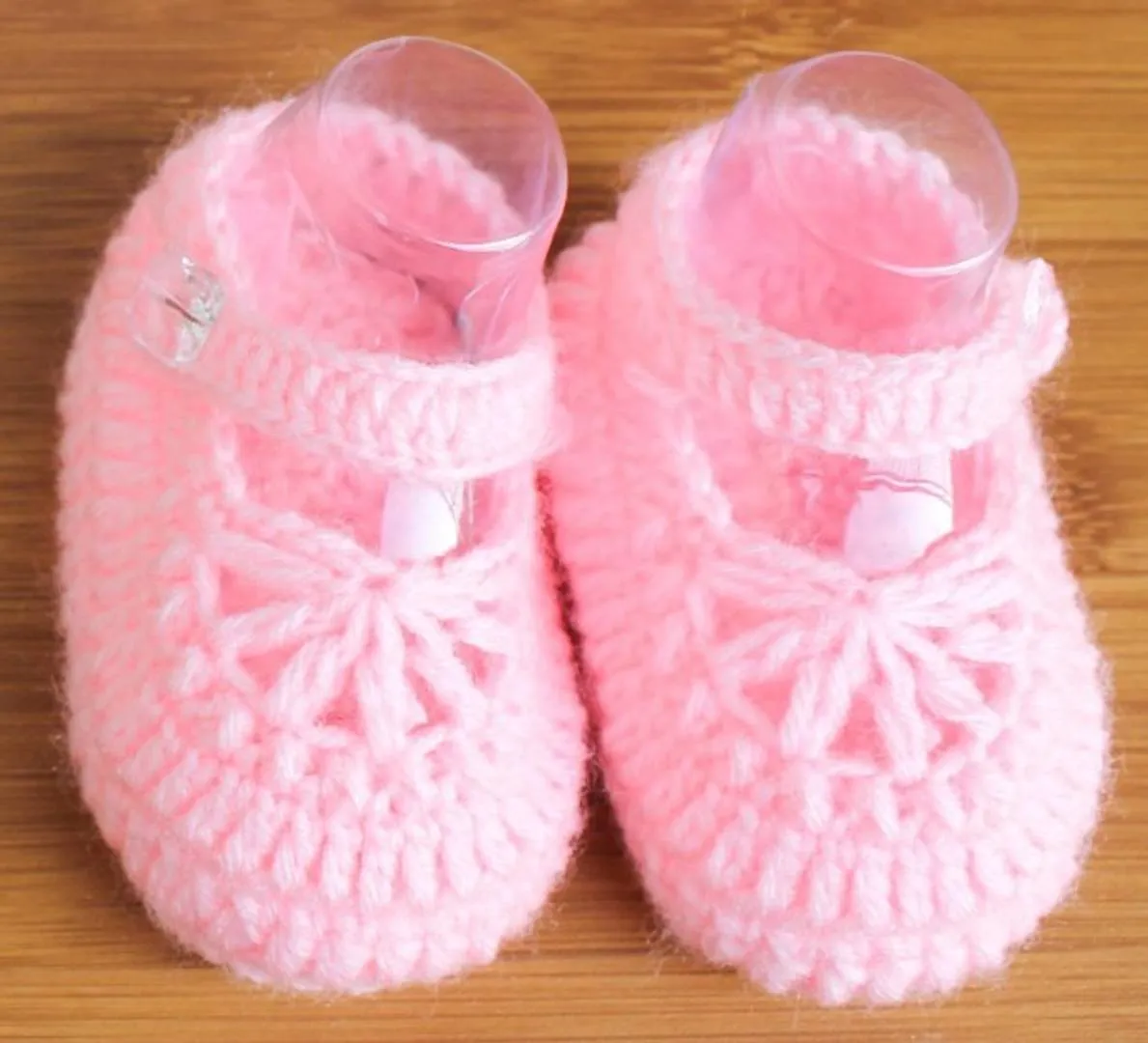 StyleRoad Infant Handmade Crochet Woolen Booties (Pack of 2)