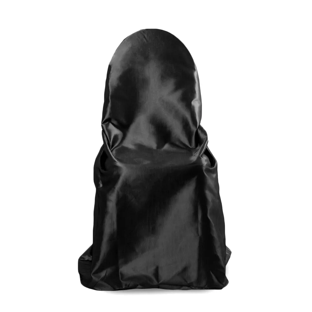 Taffeta Universal Self Tie Chair Cover - Black