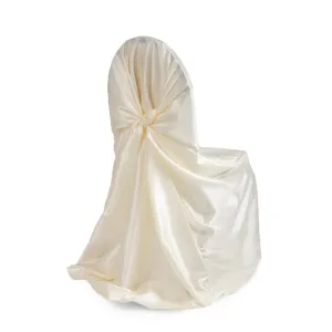 Taffeta Universal Self Tie Chair Cover - Ivory