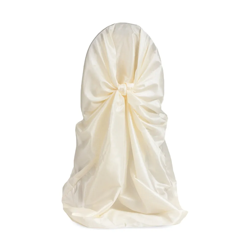 Taffeta Universal Self Tie Chair Cover - Ivory