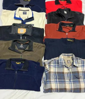 Timberland and Abercrombie Fleece Jackets, 14 Pieces