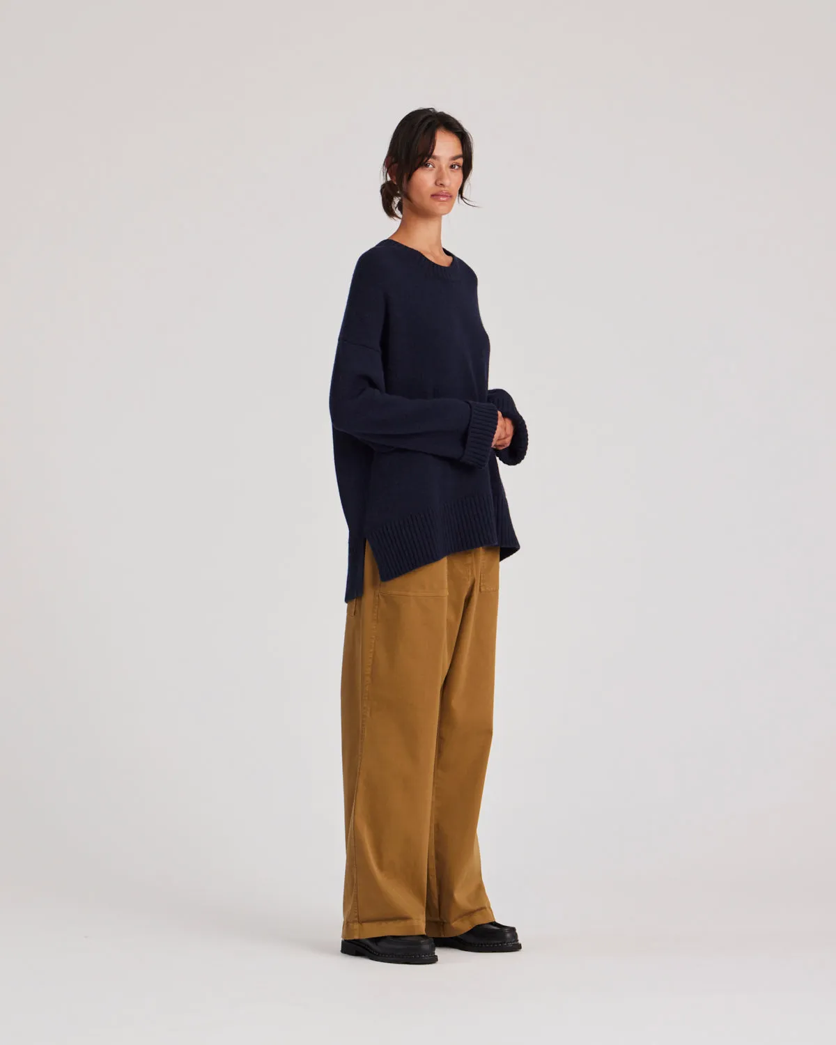 Tinne Pant Cotton - Tobacco