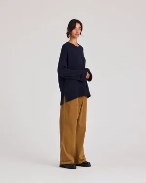 Tinne Pant Cotton - Tobacco