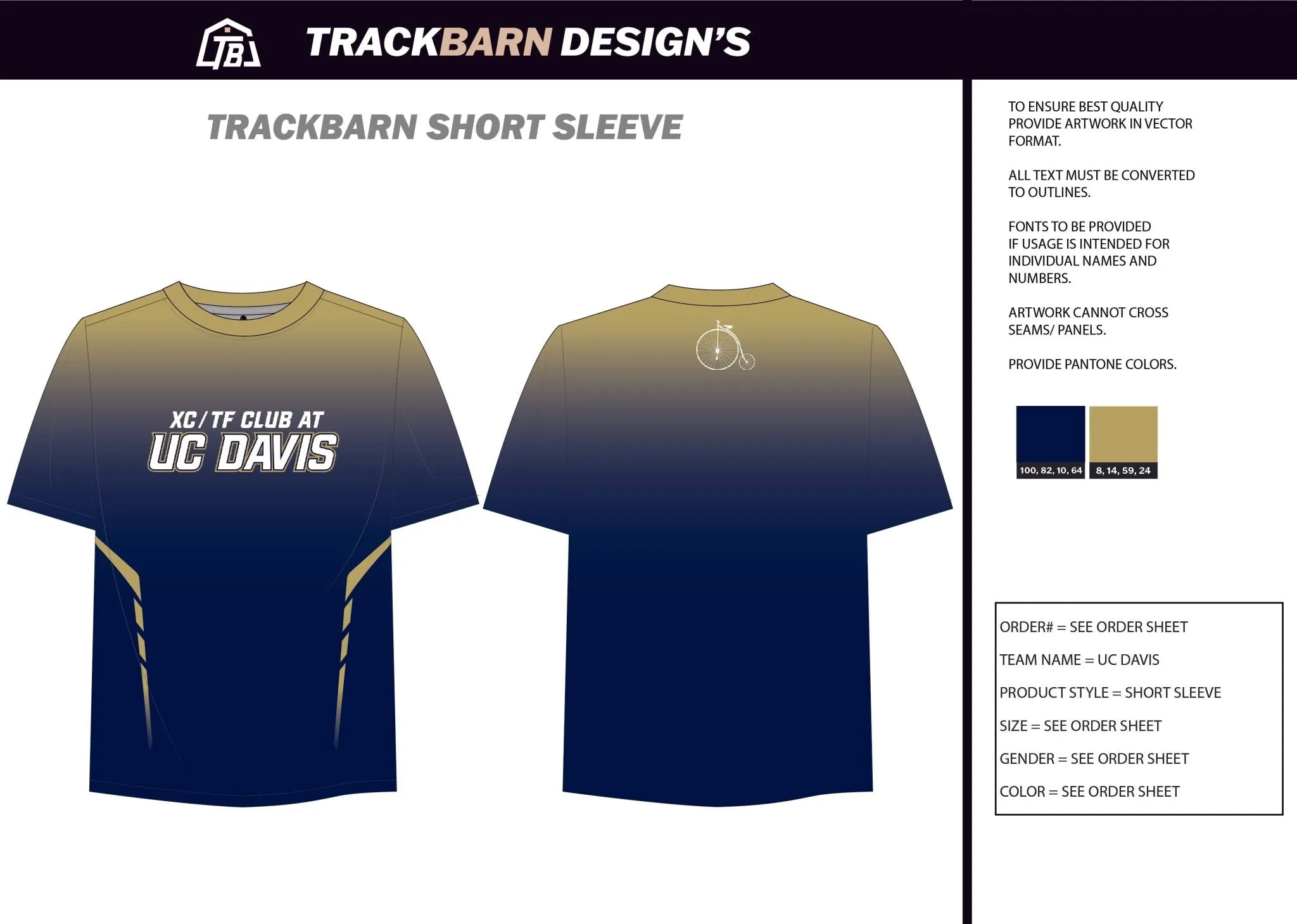 UC-Davis-- Womens Stretch Light Training Tee