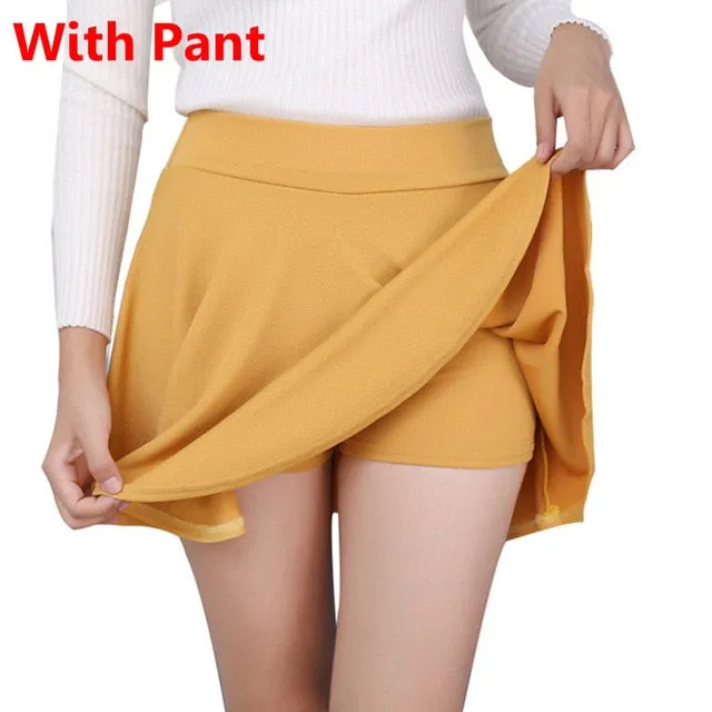 VenusFox Plus Size High Waist Short Mini Skirt Pants