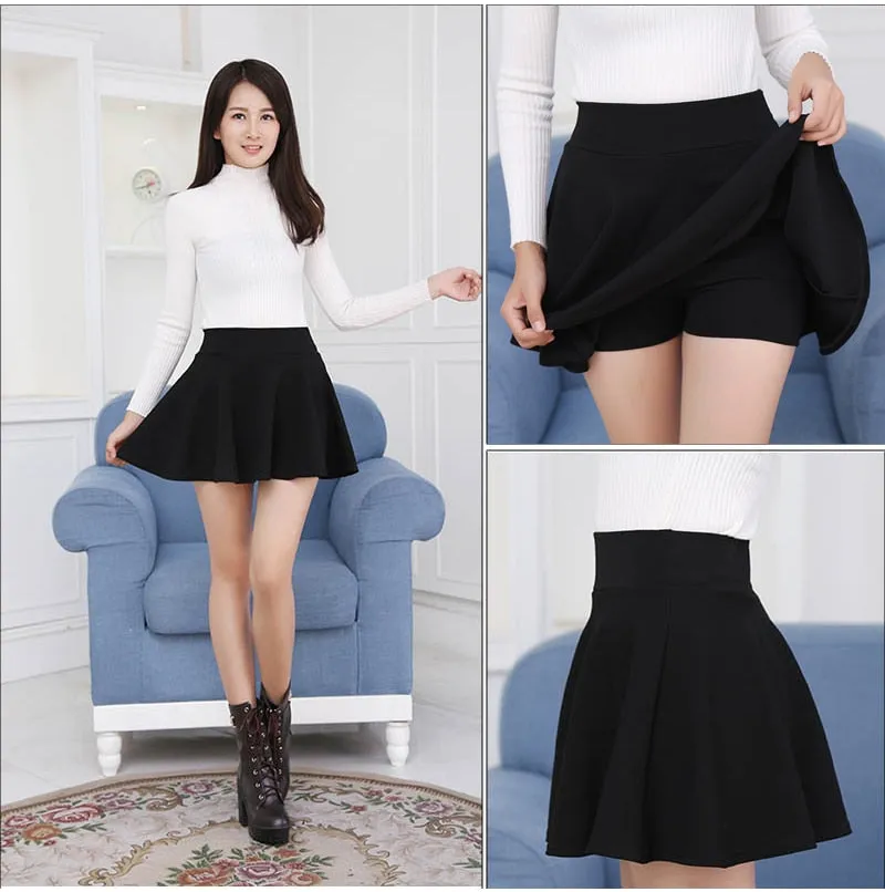 VenusFox Plus Size High Waist Short Mini Skirt Pants