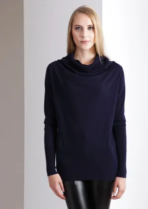 women's cowl neck fine cashmere sweate pullover